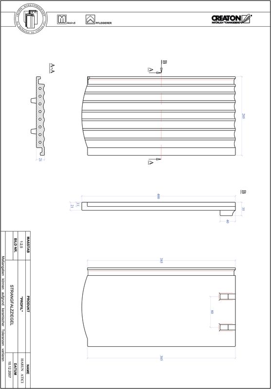 Termék CAD file PROFIL szegmensvágású STRANGFALZ-GEWELLT-1-1