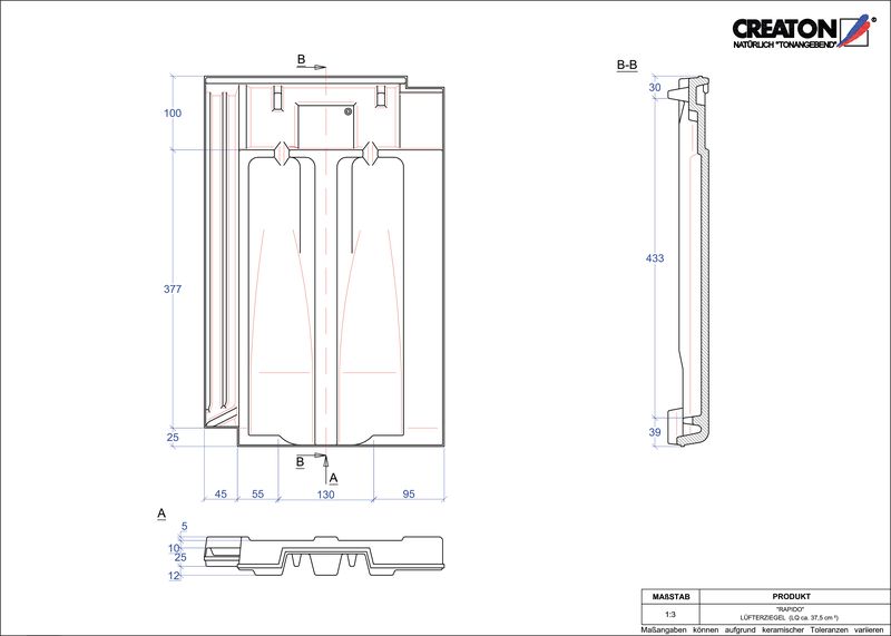 Termék CAD file RAPIDO szellőző cserép LUEFTZ