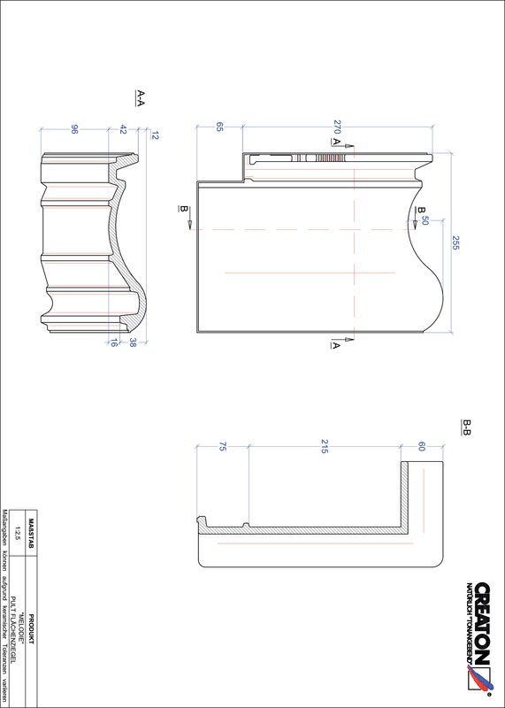 Termék CAD file MELODIE félnyeregtető-cserép alap PULTFLA