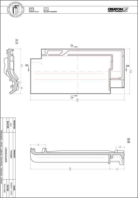 Termék CAD file FUTURA félcserép LH