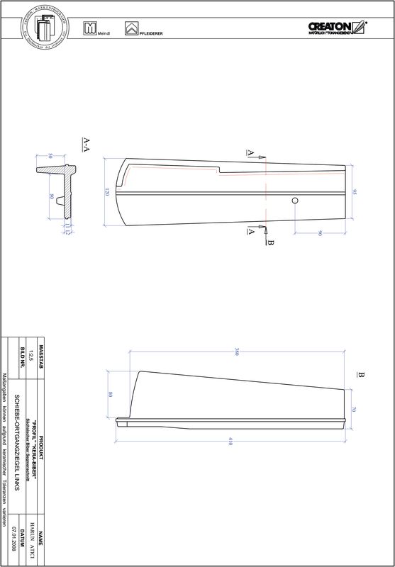 Termék CAD file PROFIL szegmensvágású KERA-SAECHS-18-CM-OGL