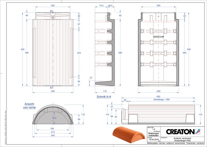 Termék CAD file RIDGE kiegészítők választéka GRATA-PMZ
