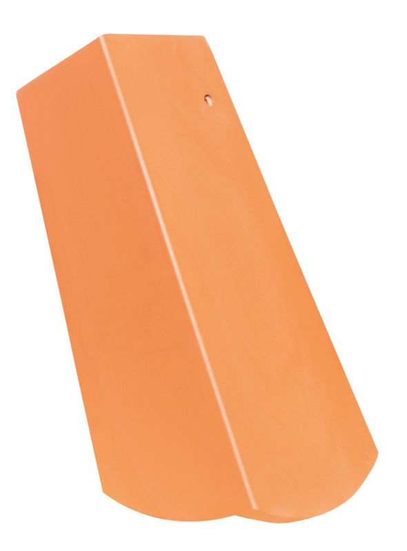 AMBIENTE szegmensvágású (hódfarkú) szegélycserép 3/4, jobb, magas oldallappal, kb. 11 cm