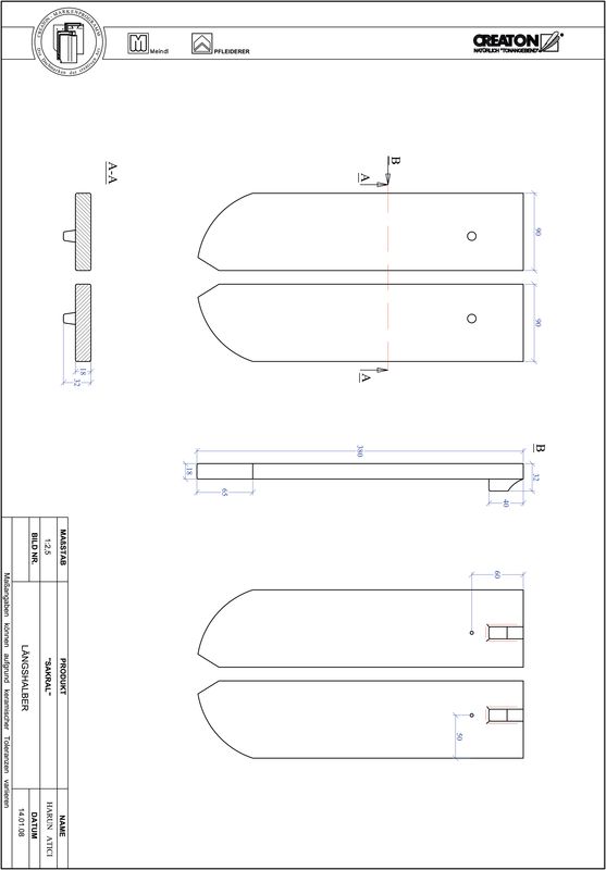 Termék CAD file ANTIK kerekvágású RUND-LH