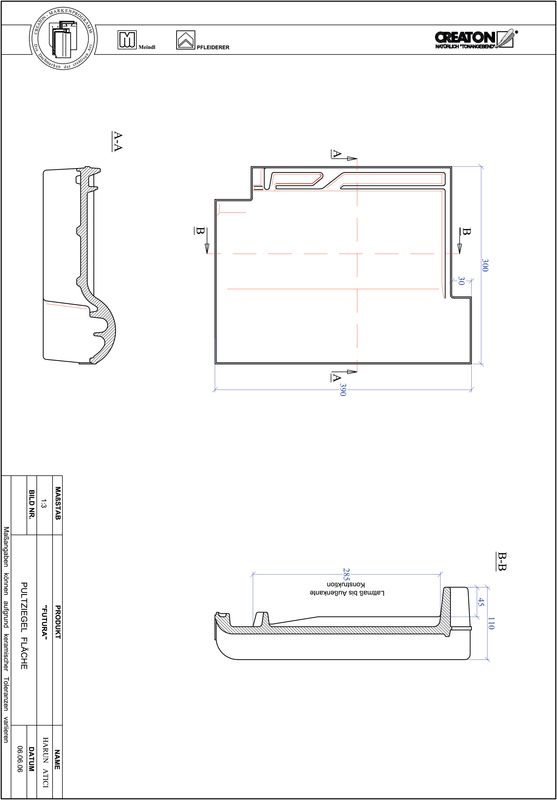 Termék CAD file FUTURA félnyeregtető-cserép alap PULTFLA