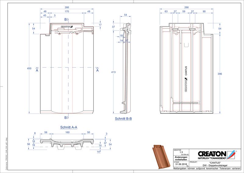 Termék CAD file CANTUS kettőshullámú cserép DWZ