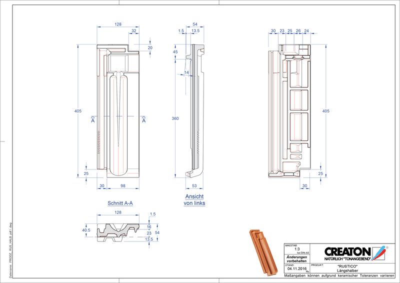 Termék CAD file RUSTICO félcserép LH