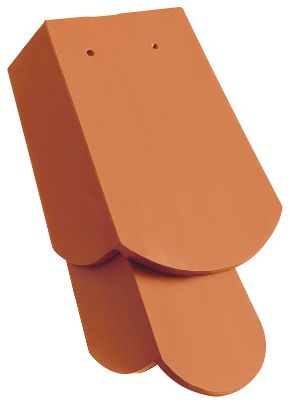 KLASSIK hódfarkú szegélycserép 5/4, jobb, magas oldallappal, kb. 11 cm