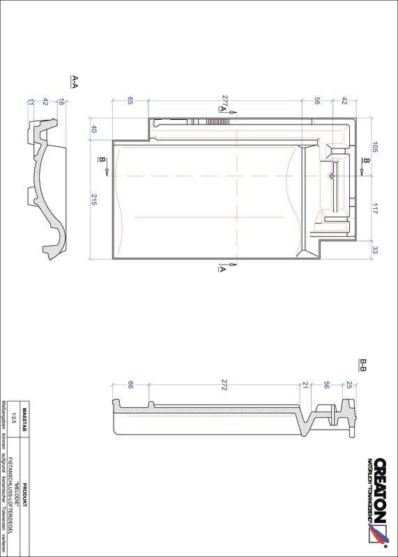 Termék CAD file MELODIE taréjszellőző cserép FALZ