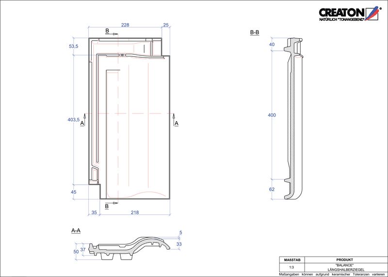 Termék CAD file BALANCE félcserép LH