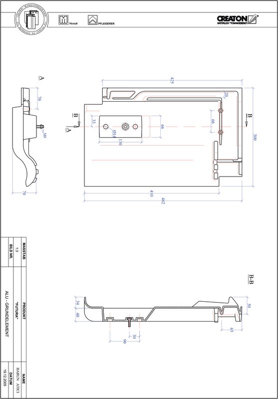 Termék CAD file FUTURA alap, alumínium GRUNDALU