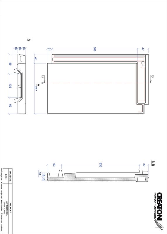Termék CAD file DOMINO szellőző cserép LUEFTZ