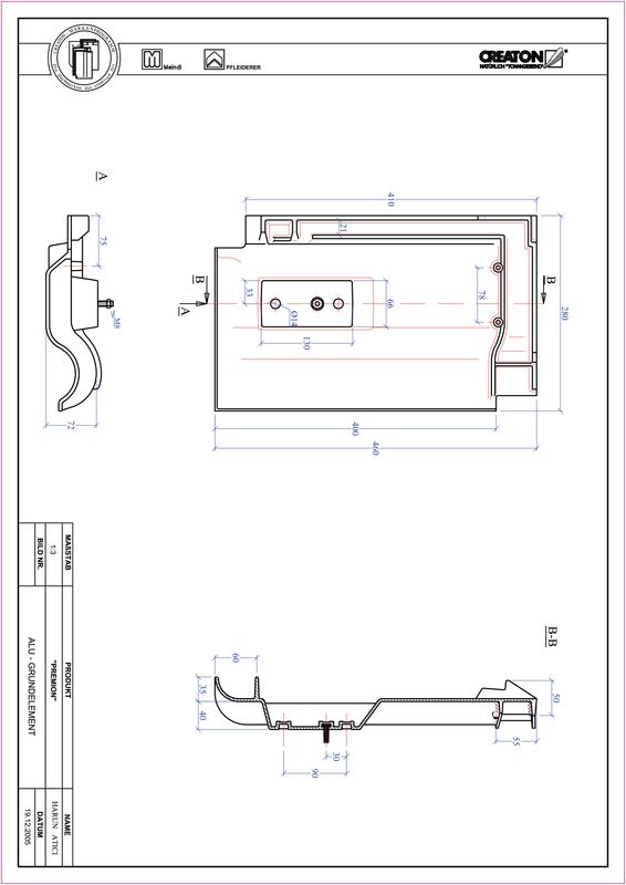 Termék CAD file PREMION alap, alumínium GRUNDALU