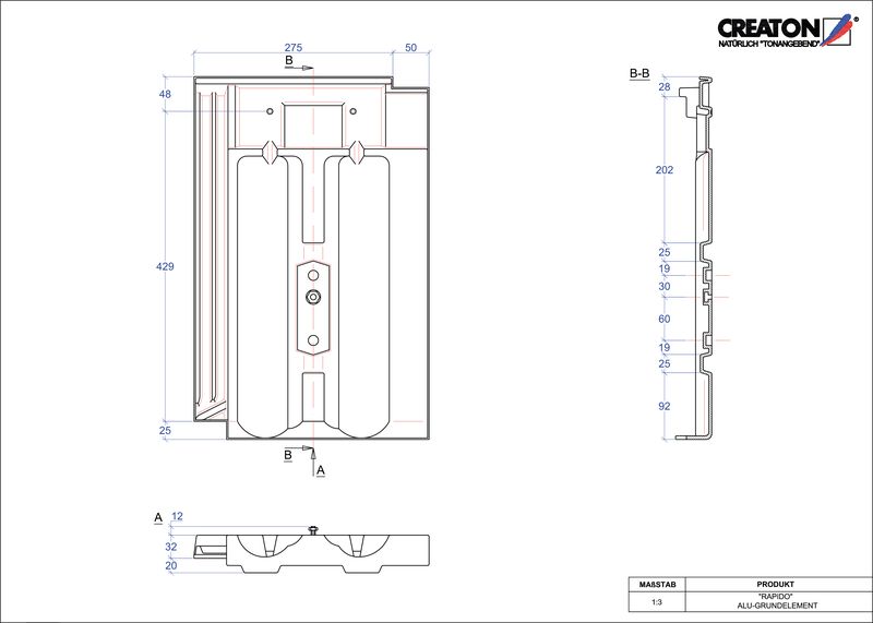 Termék CAD file RAPIDO alap, alumínium GRUNDALU