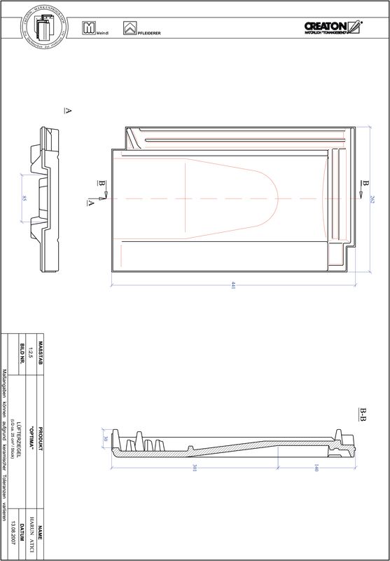 Termék CAD file OPTIMA szellőző cserép LUEFTZ