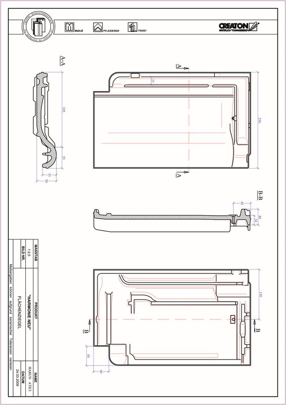 Termék CAD file HARMONIE alapcserép FLA