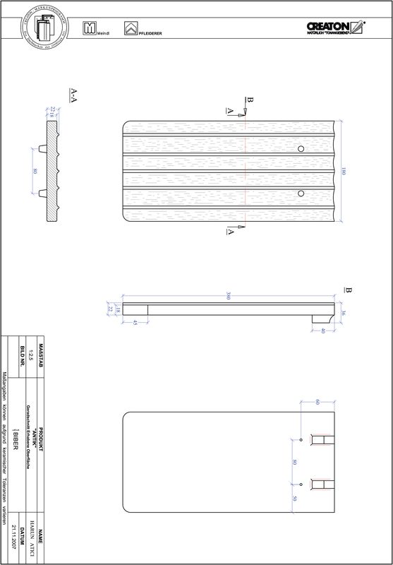 Termék CAD file ANTIK egyenesvágású GER-ERHO