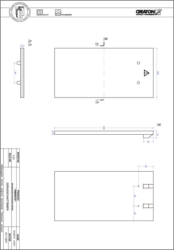 Termék CAD file AMBIENTE egyenesvágású GER-SCHARFE-KANTE