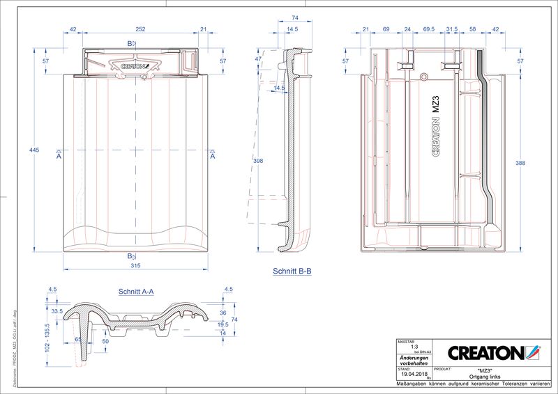Termék CAD file MZ3 NEU szegély bal OGL