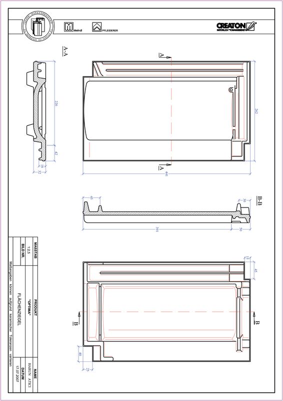 Termék CAD file OPTIMA alapcserép FLA