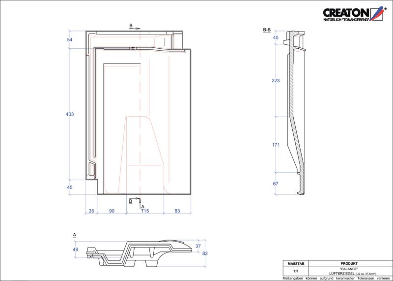 Termék CAD file BALANCE szellőző cserép LUEFTZ