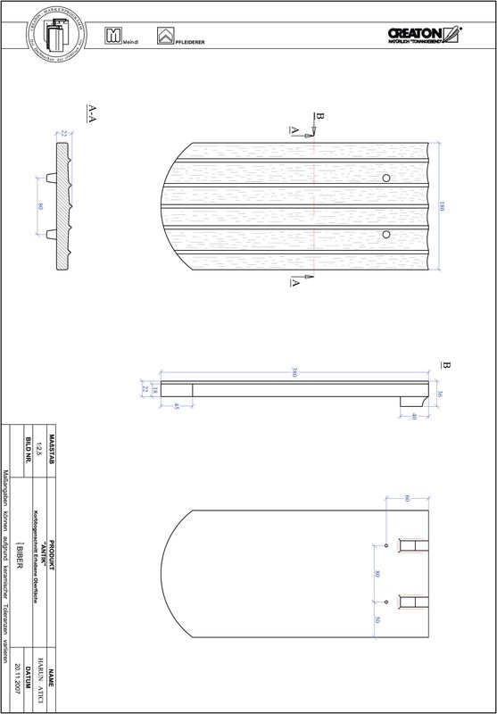 Termék CAD file ANTIK elliptikus vágású KORB-ERHO