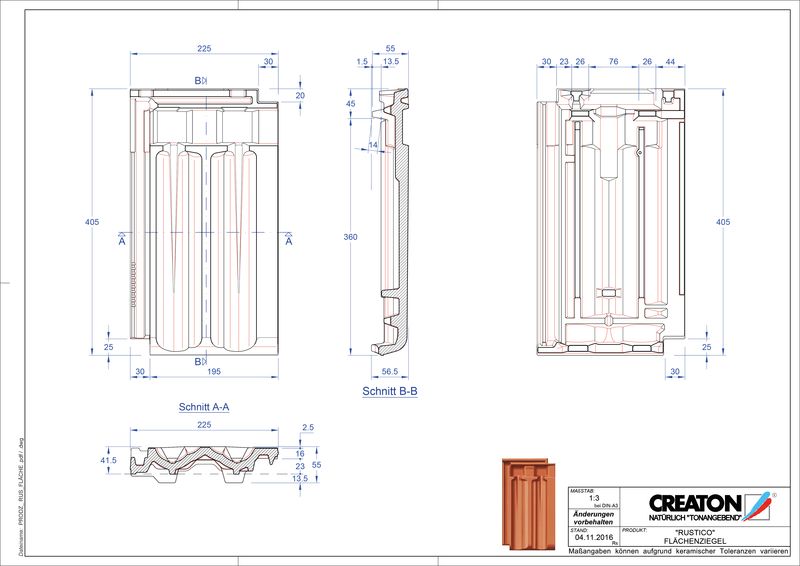 Termék CAD file RUSTICO alapcserép FLA