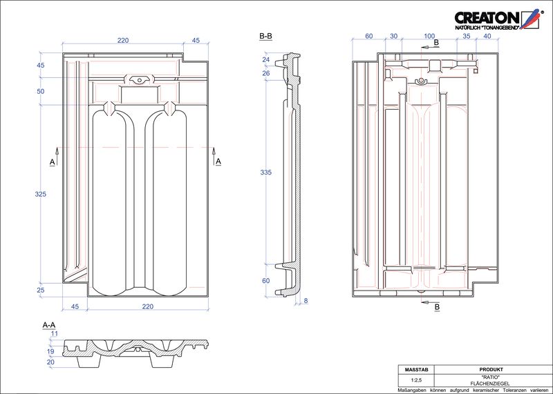 Termék CAD file RATIO alapcserép FLA