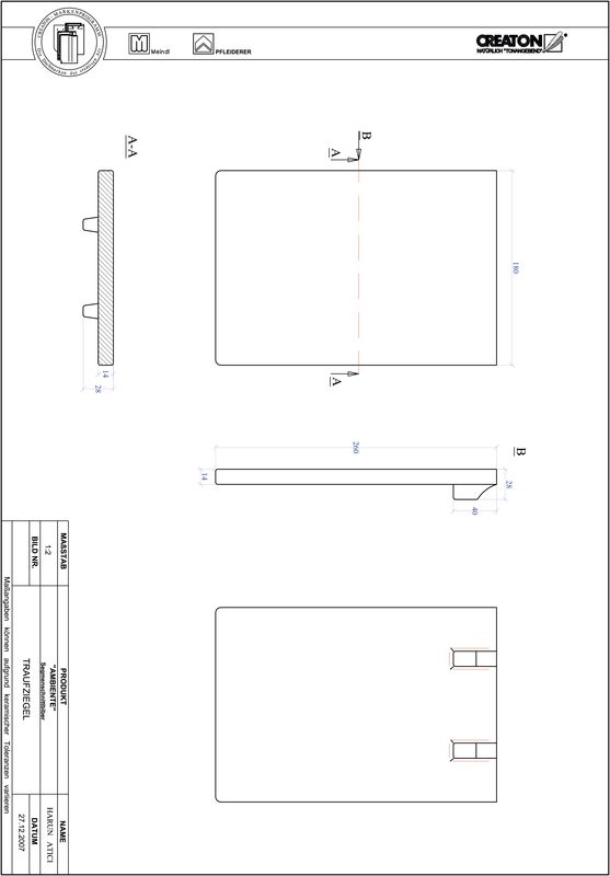 Termék CAD file AMBIENTE szegmensvágású SEG-TRAUFZIEGEL