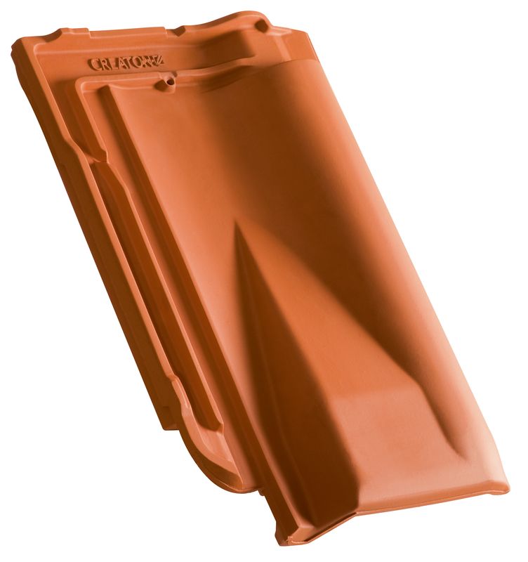 Ridge connection ventilating verge tile left NUANCE black matt engobed