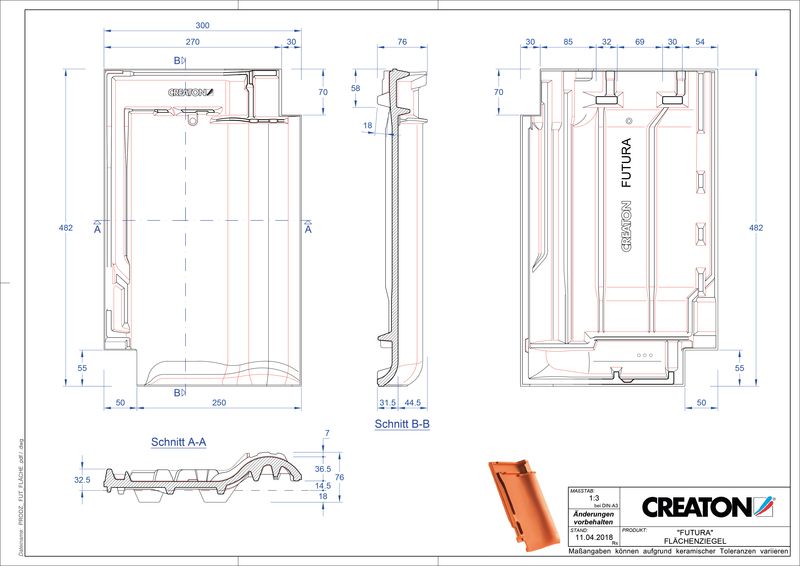 Termék CAD file FUTURA alapcserép FLA