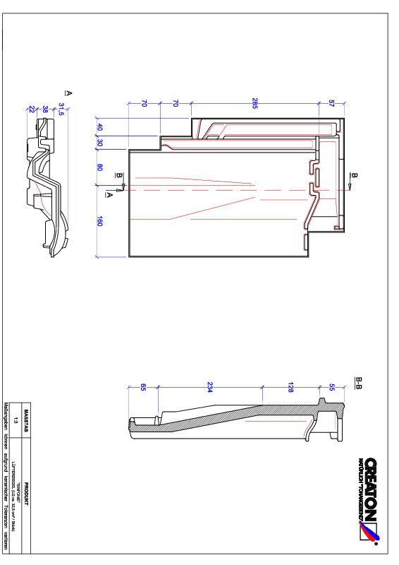 Termék CAD file SINFONIE szellőző cserép LUEFTZ