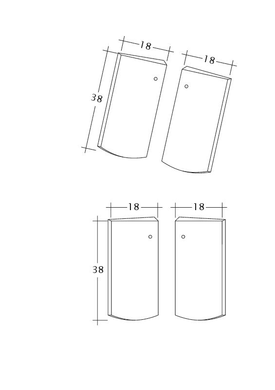 Termék műszakirajz PROFIL Kera-Saechs-18cm-Unterlaeufer