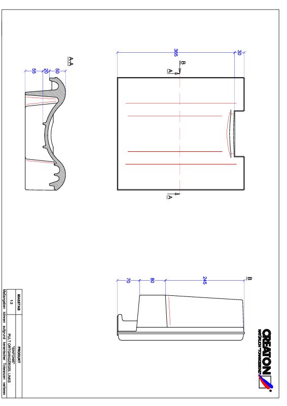 Termék CAD file SINFONIE félnyeregtető szegélycserép, bal PULTOGL