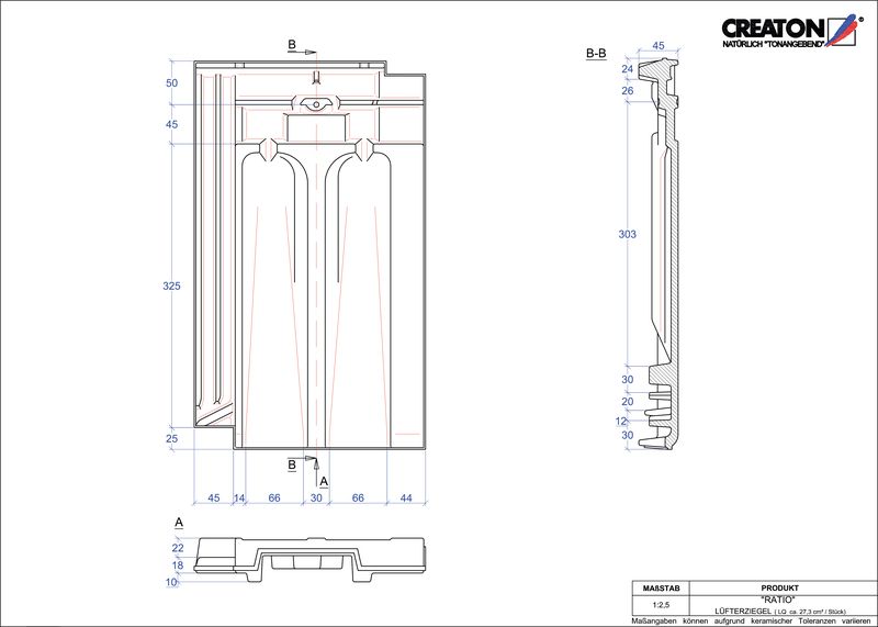 Termék CAD file RATIO szellőző cserép LUEFTZ