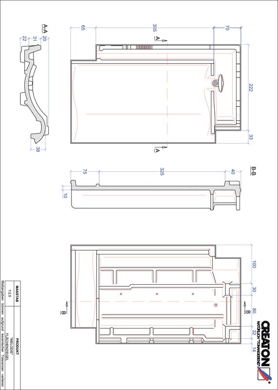Termék CAD file MELODIE alapcserép FLA