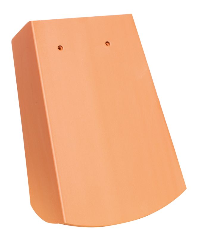 AMBIENTE szegmensvágású (hódfarkú) szegélycserép 5/4, jobb, magas oldallappal, kb. 11 cm