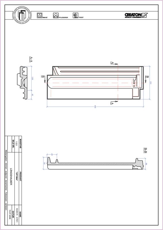 Termék CAD file OPTIMA félcserép LH