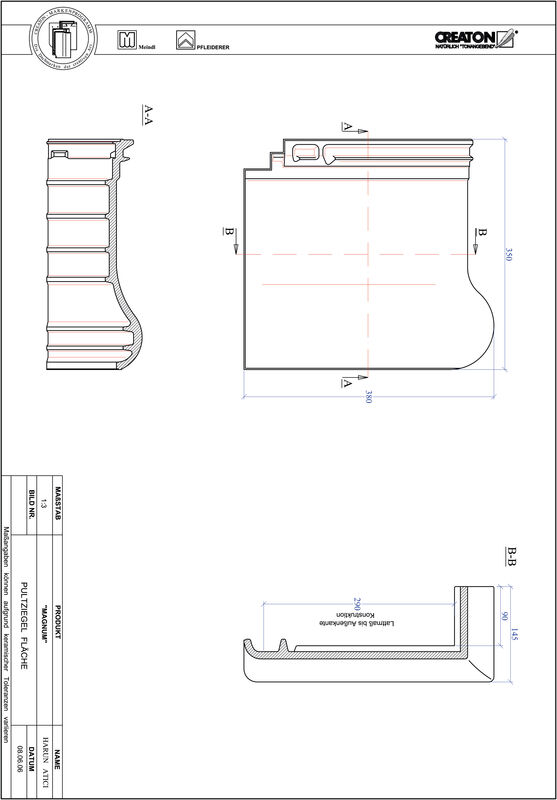 Termék CAD file MAGNUM félnyeregtető-cserép alap PULTFLA