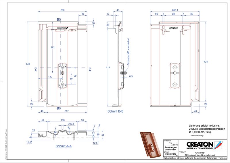 Termék CAD file CANTUS alap, alumínium GRUNDALU