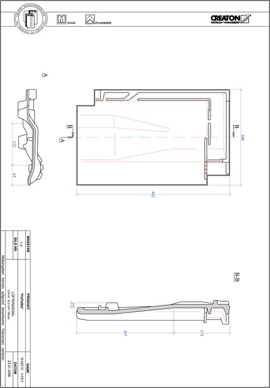 Termék CAD file FUTURA szellőző cserép LUEFTZ