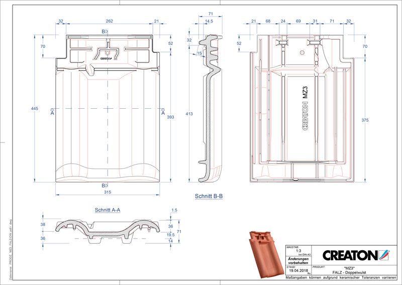 Termék CAD file MZ3 NEU kettőshullámú taréjszellőző cserép FALDWZ