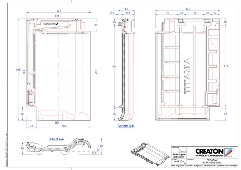 Termék CAD file TITANIA alapcserép FLA