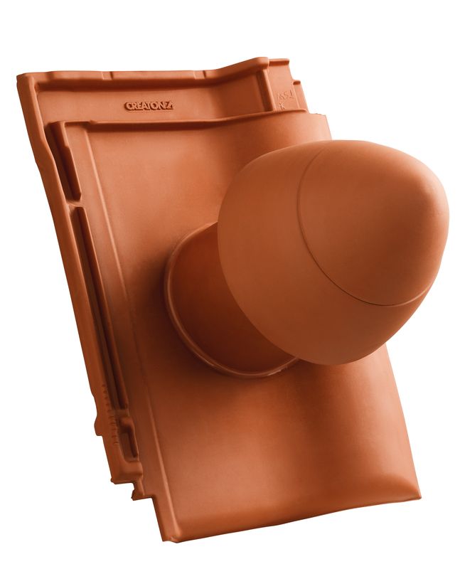 MAGNUM SIGNUM kerámia csatornaszellőző-cserép DN 125 mm, kivehető fedlappal, fólia csatlakoztató gyűrűvel és rugalmas csővel