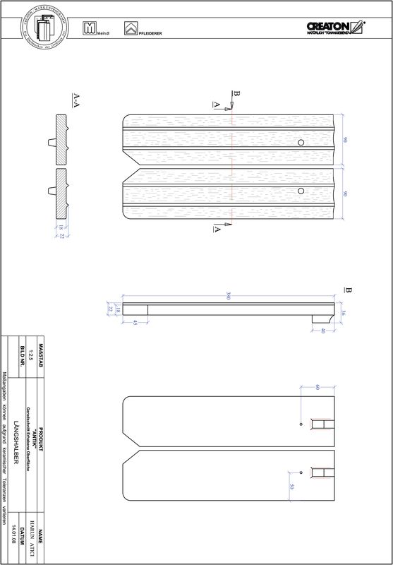 Termék CAD file ANTIK egyenesvágású GER-LH