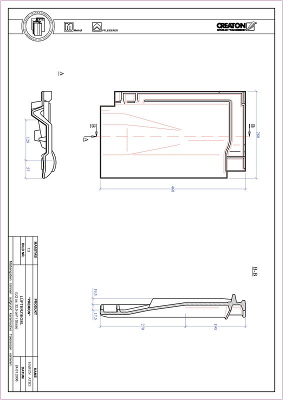 Termék CAD file PREMION szellőző cserép LUEFTZ